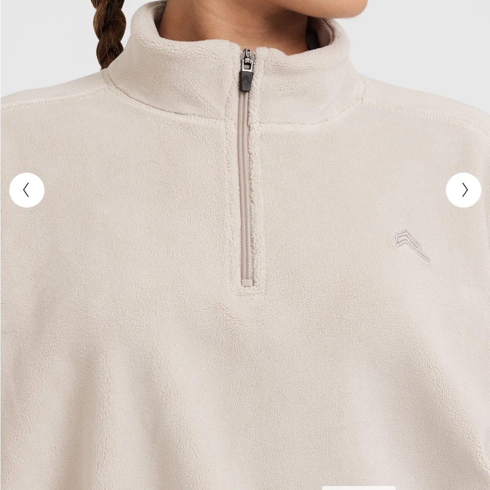 NWT Oner Active FLEECE OVERSIZED CROP 1/2 ZIP SWEATSHIRT - Picture 4 of 10
